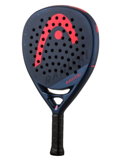 High-performance padel racket with perforated face for better control and power.