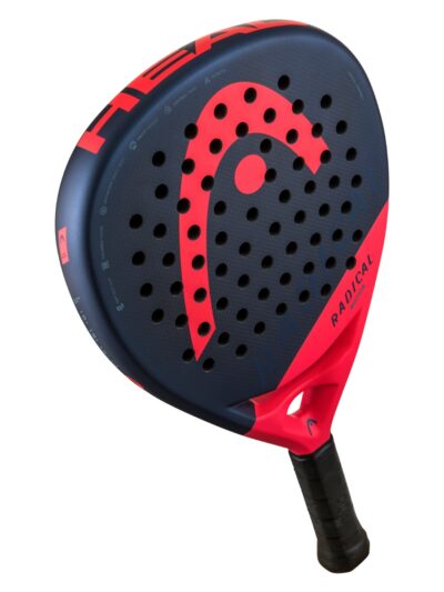 Lightweight padel racket with perforated surface for optimal control and power match at Padel Centre.