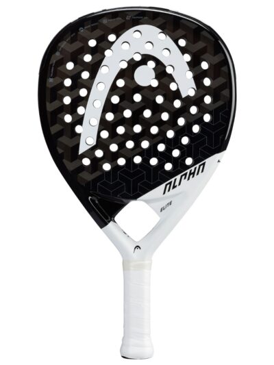 Padel racket with black and white design for padel tennis.